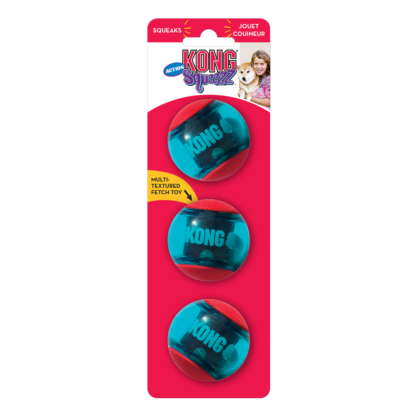 Kong squeezz balles x3
