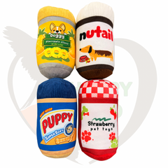 Peluche pot de confiture de fraises