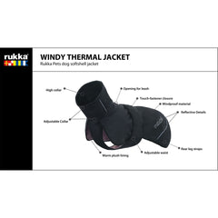 Veste thermique Windy noir 65cm