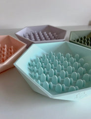 Gamelle anti glouton hexagonal