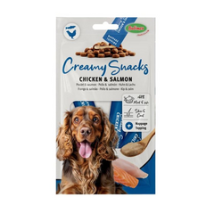 Creamy chien poulet saumon