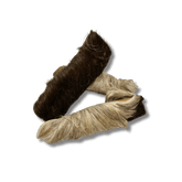 Morceau de peau de bœuf avec poils