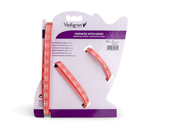 Harnais + laisse chat rose