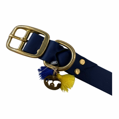 COLLIER BIOTHANE POLAR VIOLET + STRASS M