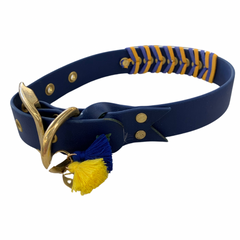 COLLIER BIOTHANE POLAR VIOLET + STRASS M