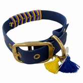 COLLIER BIOTHANE POLAR VIOLET + STRASS M