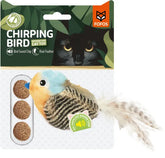 JOUET OISEAUX BLEU SON HERBE A CHAT