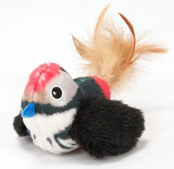JOUET OISEAU NOIR SON HERBE A CHAT