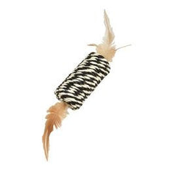 Jouet chat rouleau avec plumes - HAPPY ZOO SHOP