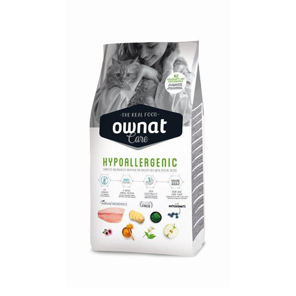 Ownat care hypoallergénique chat 3kg - HAPPY ZOO SHOP