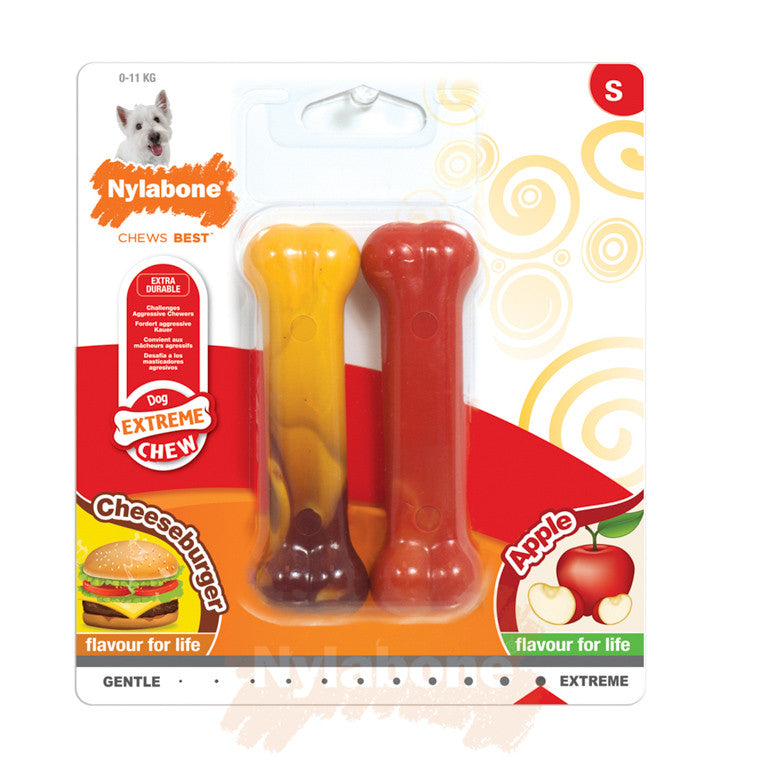 nylabone duo burger pomme - HAPPY ZOO SHOP