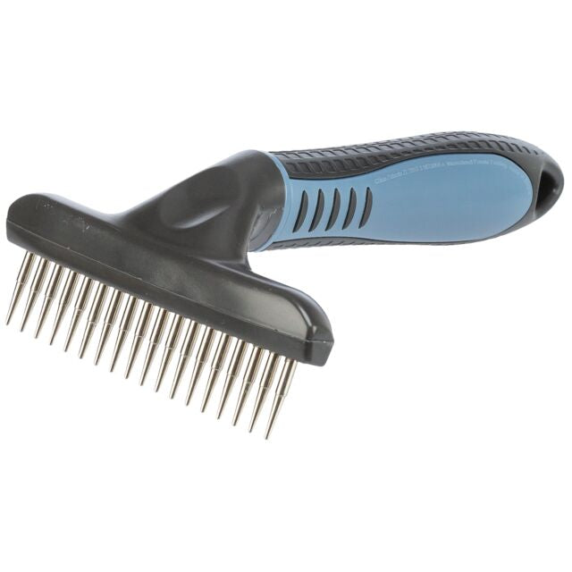 BROSSE POIL LONG, EPAIS EN PLASTIQUEMETAL 10 15 CM