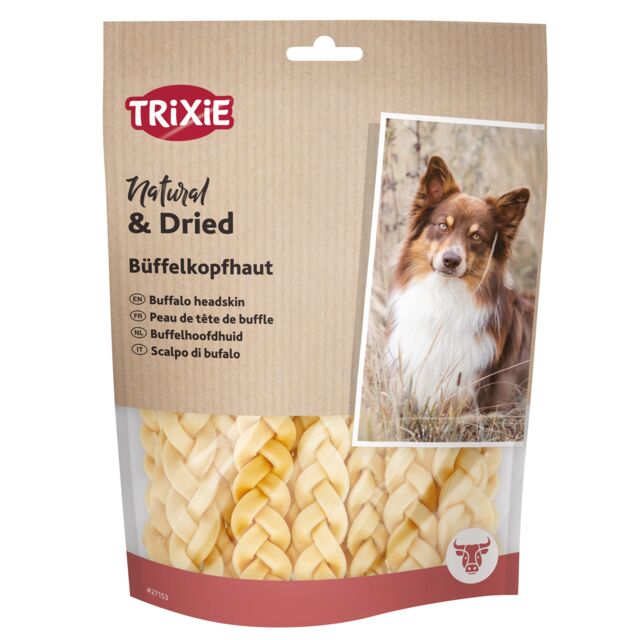 Peau de tête de buffle tressée