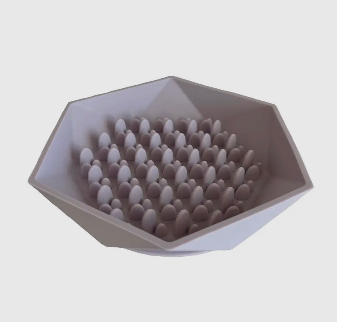 Gamelle anti glouton hexagonal