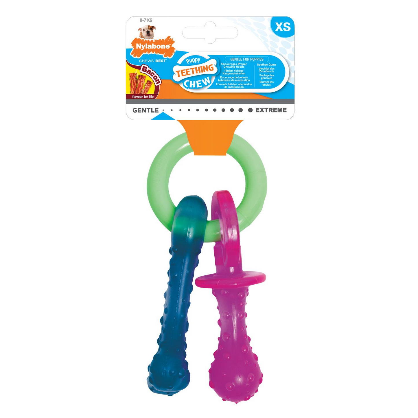 Nylabone puppy teething bacon XS