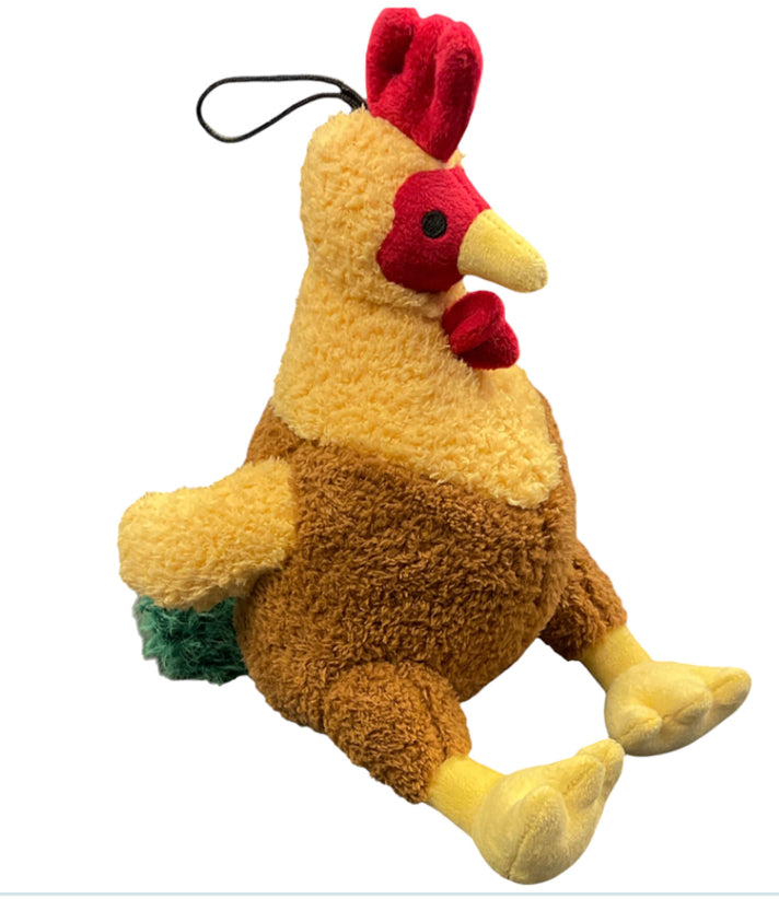 Peluche coq haute densité