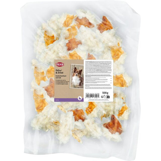 Peau de lapin avec fourrure sachet