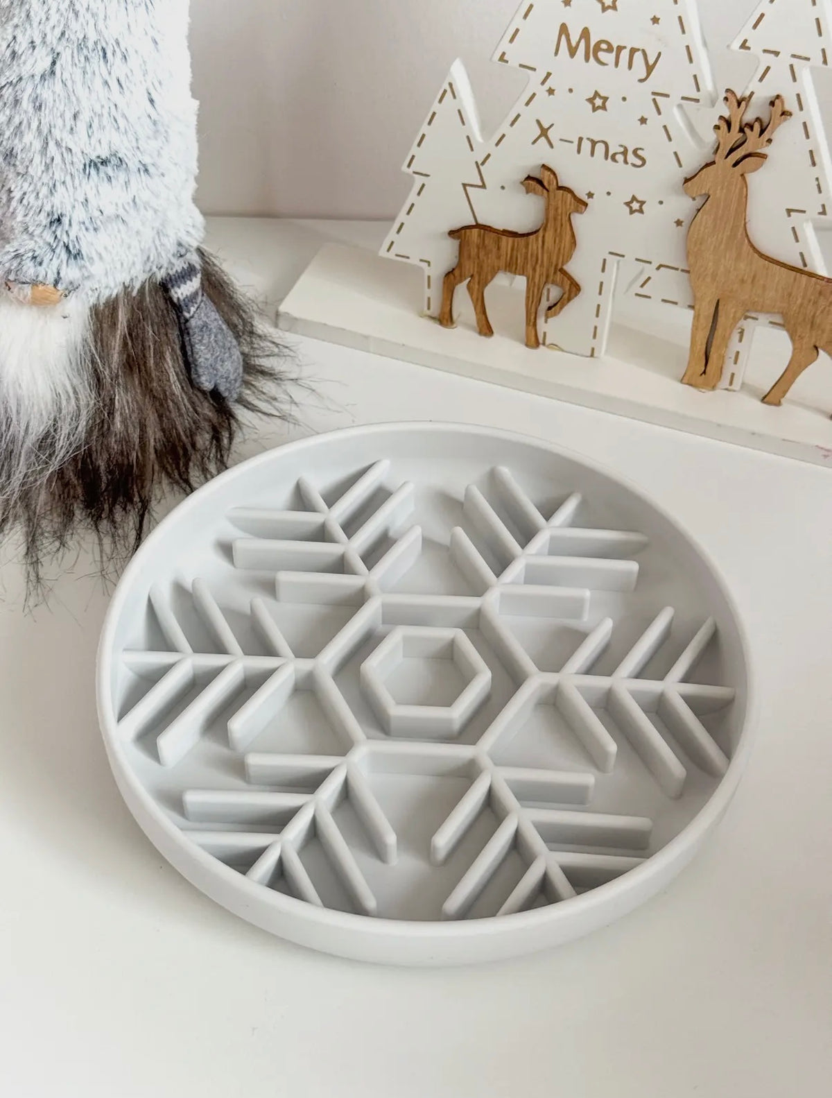 Gamelle d’enrichissement flocon de neige