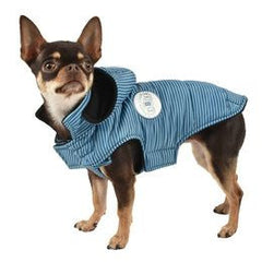 MANTEAU RAYEE BLEU
