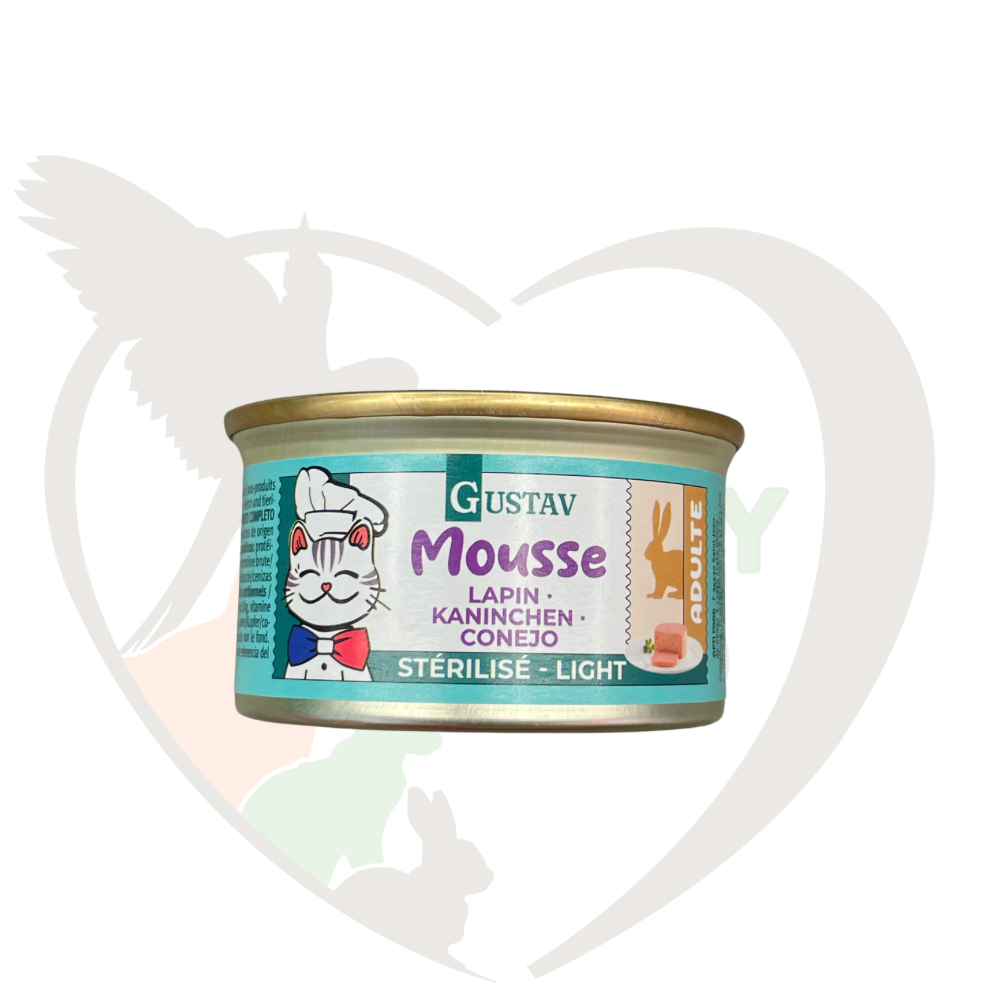 Mousse chat stérilisé au lapin