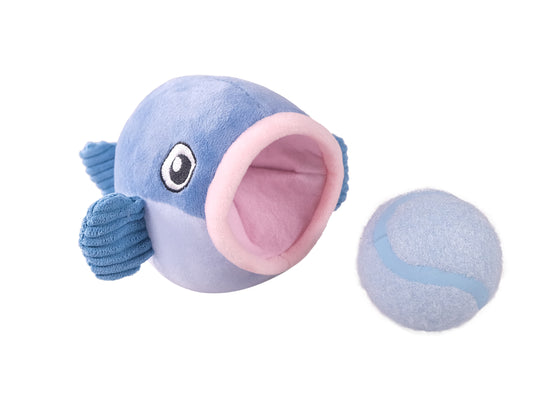Peluche avec balle baleine