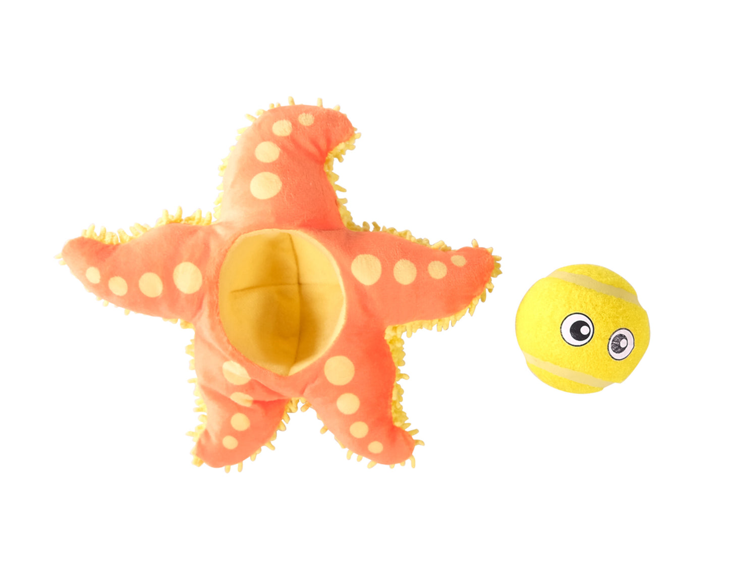 Peluche avec balle étoile de mer