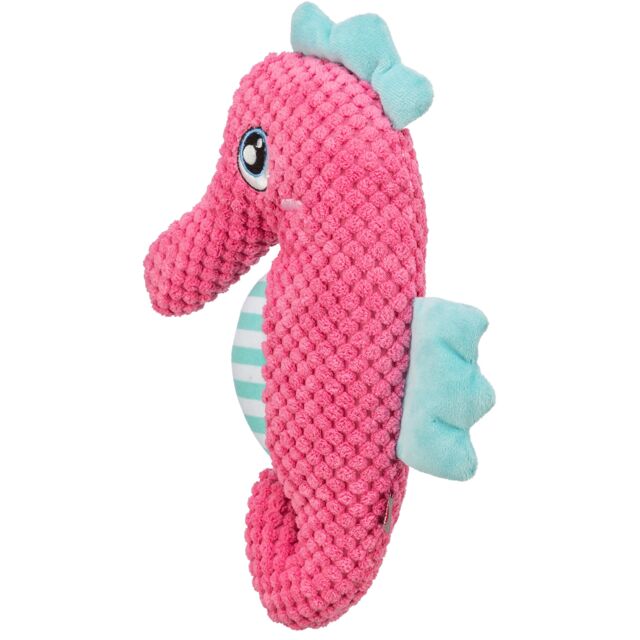 Peluche hyppocampe rose silencieux