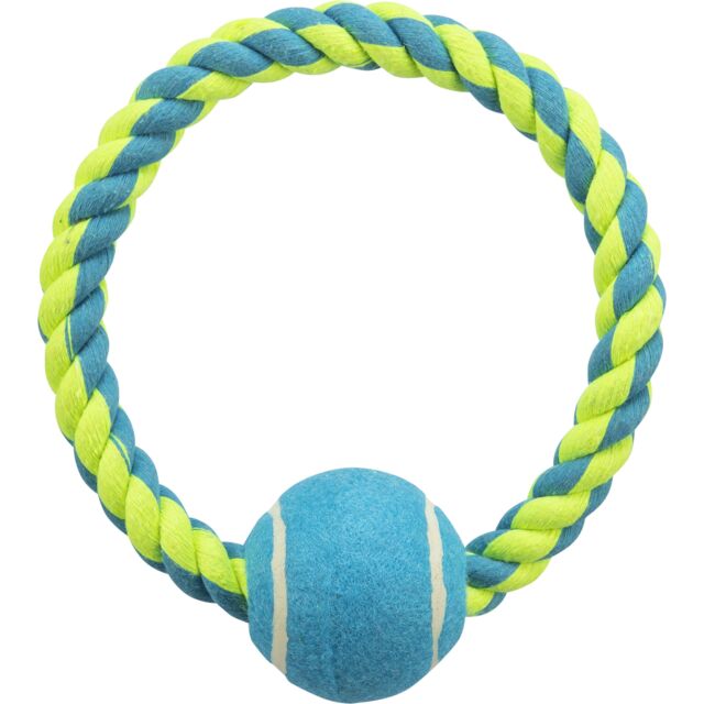 Anneau en corde avec balle de tennis