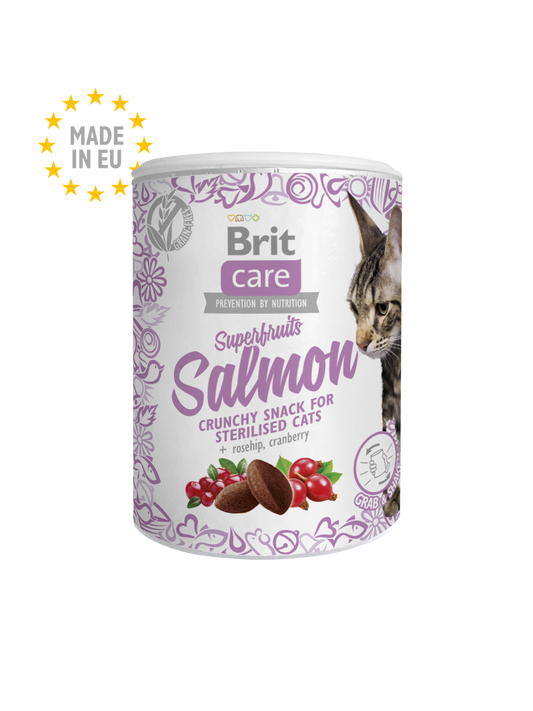 Brit care friandises super fruits saumon chat stérilisé