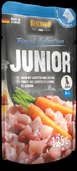 Sachet junior poulet aux carottes & huile de saumon - HAPPY ZOO SHOP