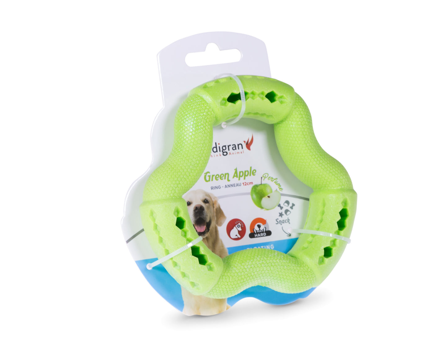 Anneau TPR pomme 12cm - HAPPY ZOO SHOP