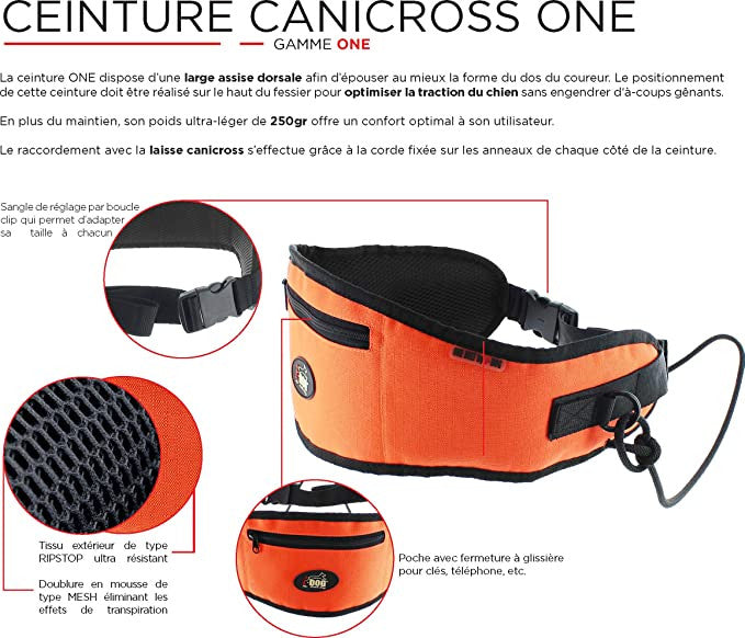 Ceinture canicross one - HAPPY ZOO SHOP